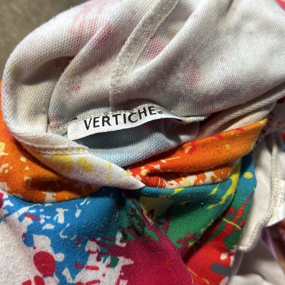 VERTICHE Colorful Graphic Hoodie WHITE COLOR size M - Picture 9 of 9